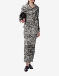 Veste en laine bouclée à col croisé - Black
