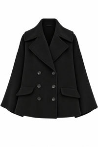 Manteau Cape Croisé - Black