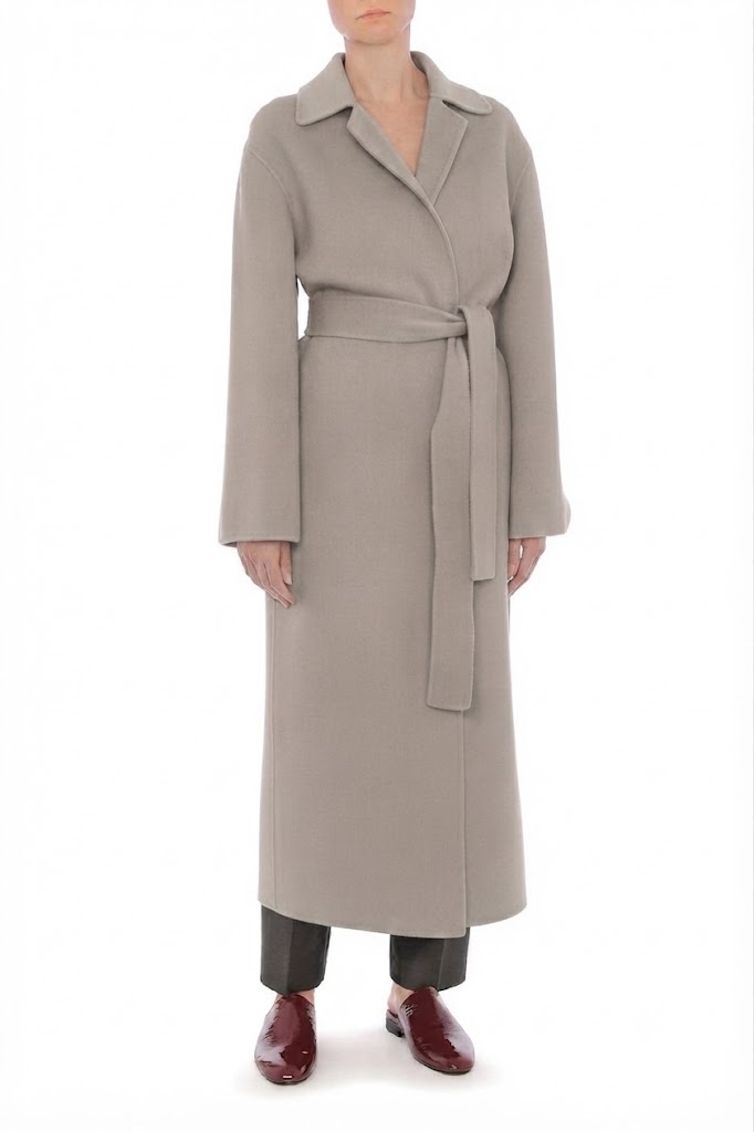Manteau Portefeuille Ceinturé - Beige