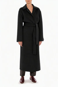 Manteau Portefeuille Ceinturé - Black