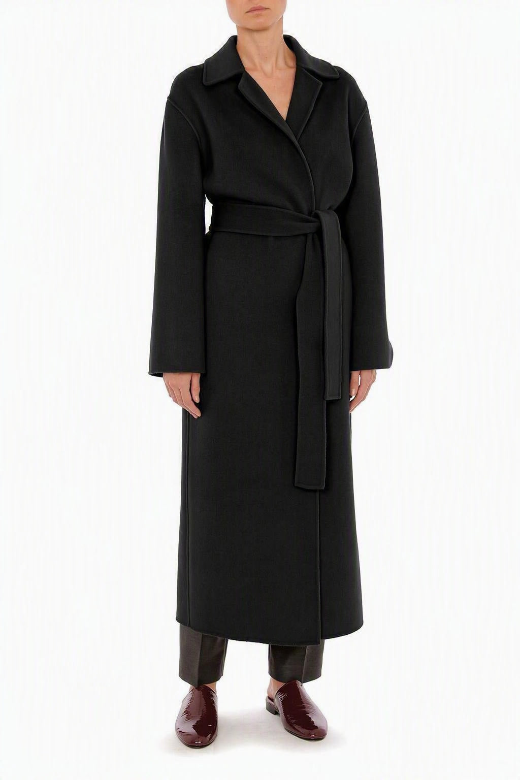 Manteau Portefeuille Ceinturé - Black