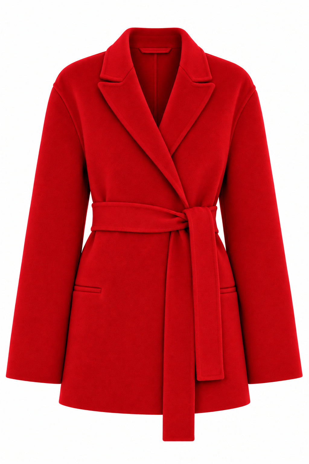 Manteau Portefeuille Ceinturé - Red