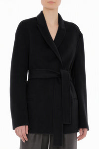 Manteau Portefeuille Ceinturé - Black