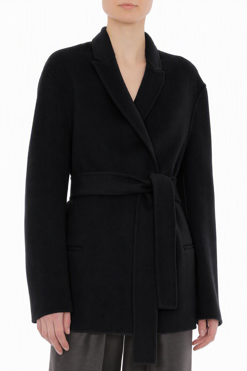 Manteau Portefeuille Ceinturé - Black