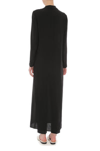 Manteau Long à Col Châle - Black