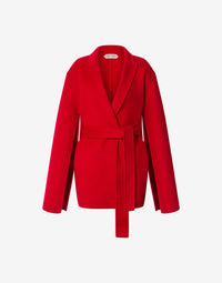 Veste de chambre ceinturée en cachemire - Red