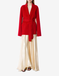 Veste de chambre ceinturée en cachemire - Red