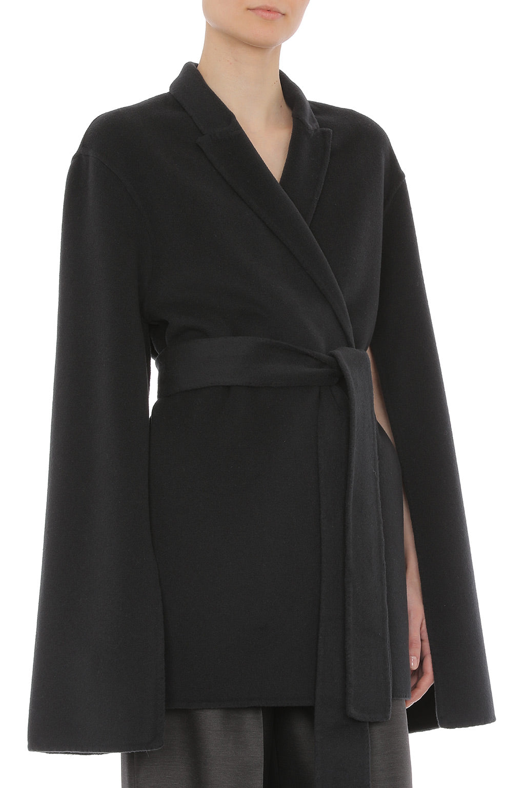Veste de chambre ceinturée en cachemire - Grey