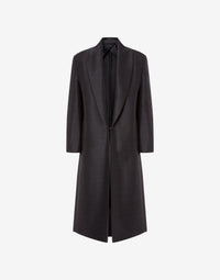 Manteau de costume long en laine et soie - Grey