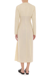 Robe Midi Croisée Ajustée - Ivory