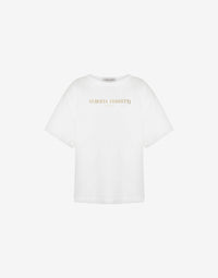 T-shirt en jersey boxy avec logo - White