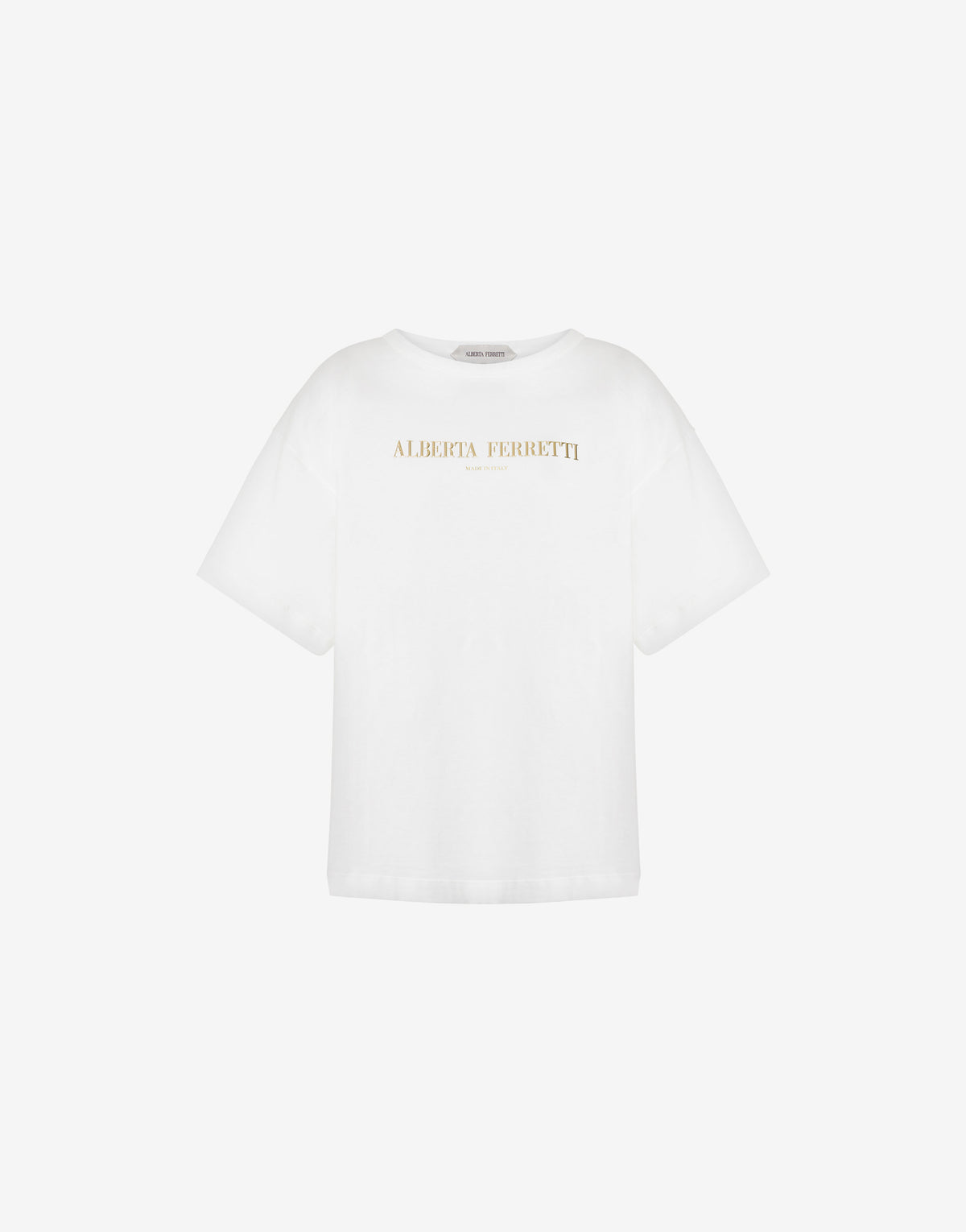 T-shirt en jersey boxy avec logo - White