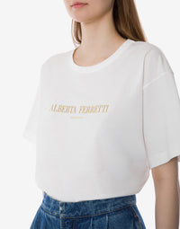 T-shirt en jersey boxy avec logo - White