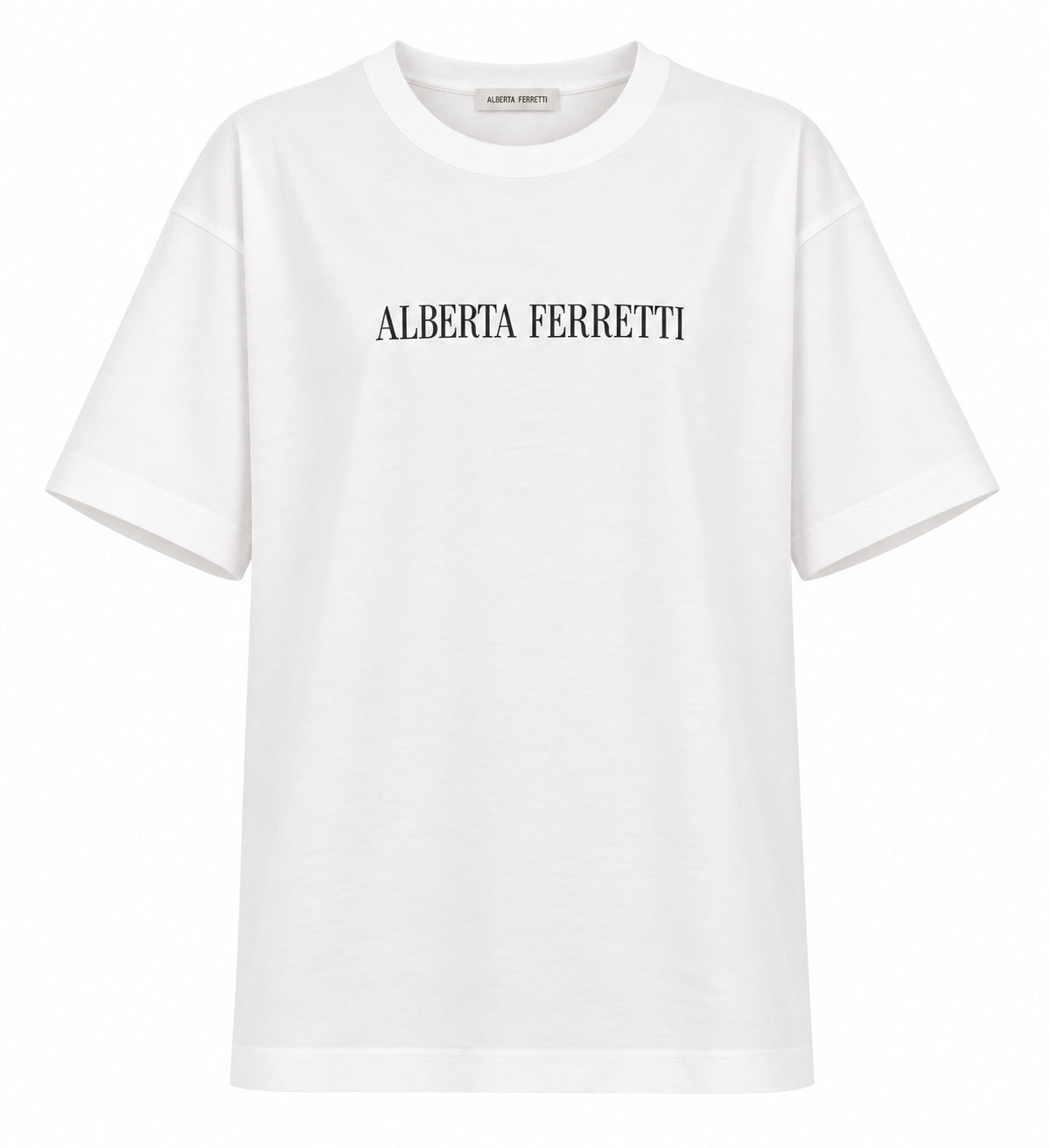 T-shirt Oversize à Logo Imprimé - White