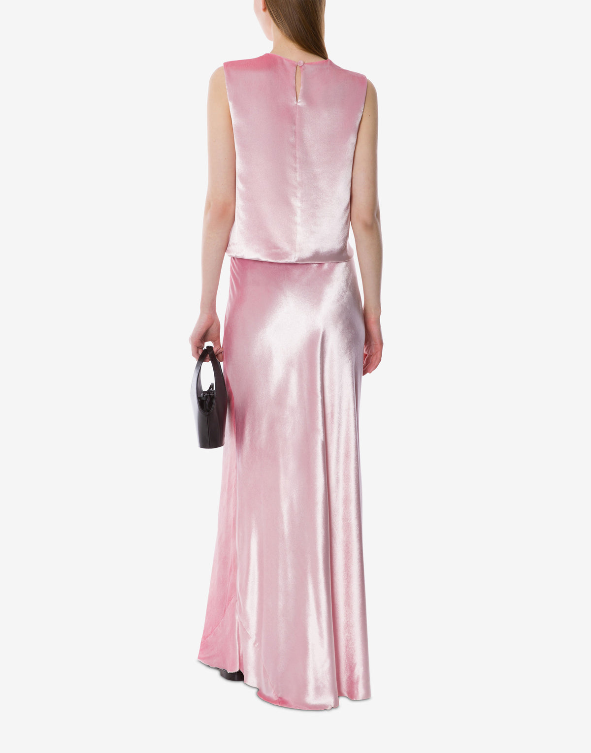 Top Sans Manches Orné de Motifs Floraux - Pink
