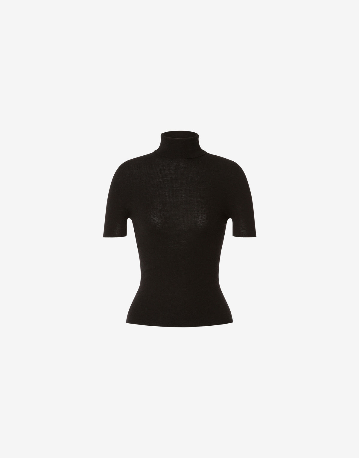 Top à dos nu en laine et cachemire - Black