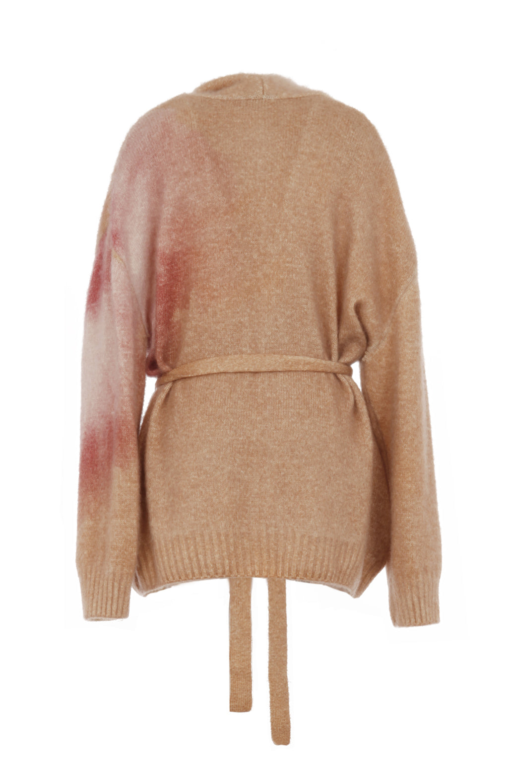 Cardigan Oversize Ceinturé en Maille - Beige
