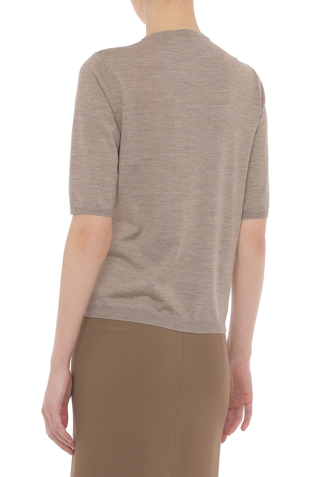 Top en Maille Orné - Beige