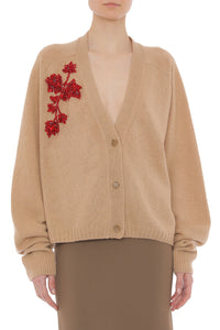 Cardigan en cachemire brodé - Beige