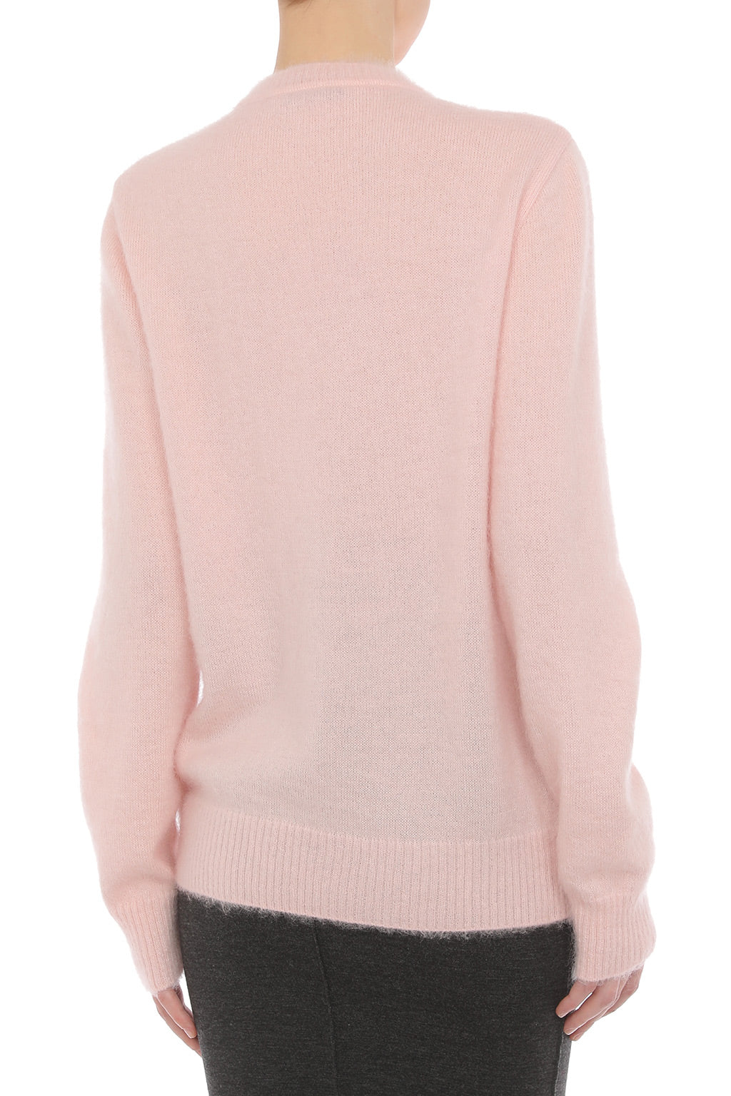 Pull en Maille Brodé de Motifs Floraux - Pink