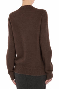 Pull en Maille Brodé de Motifs Floraux - Purple