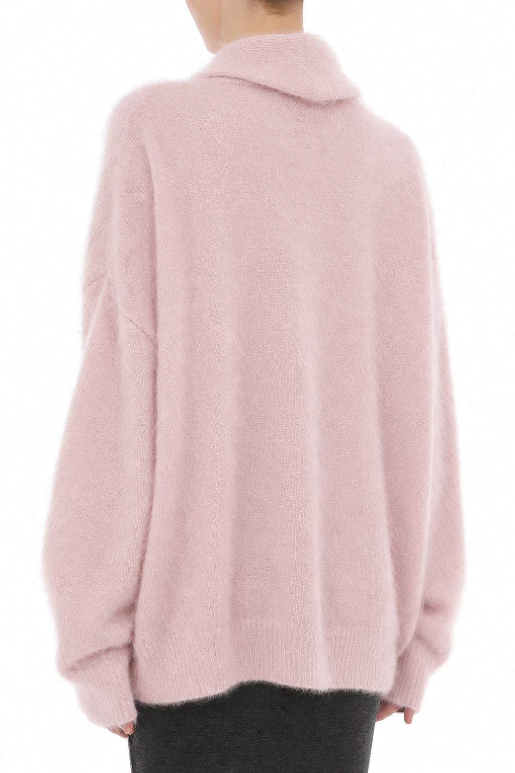 Cardigan à Col Châle Orné de Motifs Floraux - Pink
