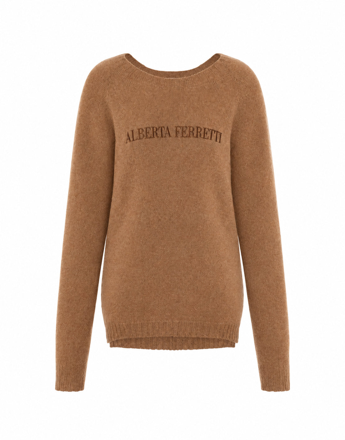 Pull en cachemire avec logo - Beige