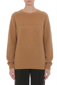 Pull en cachemire avec logo - Beige