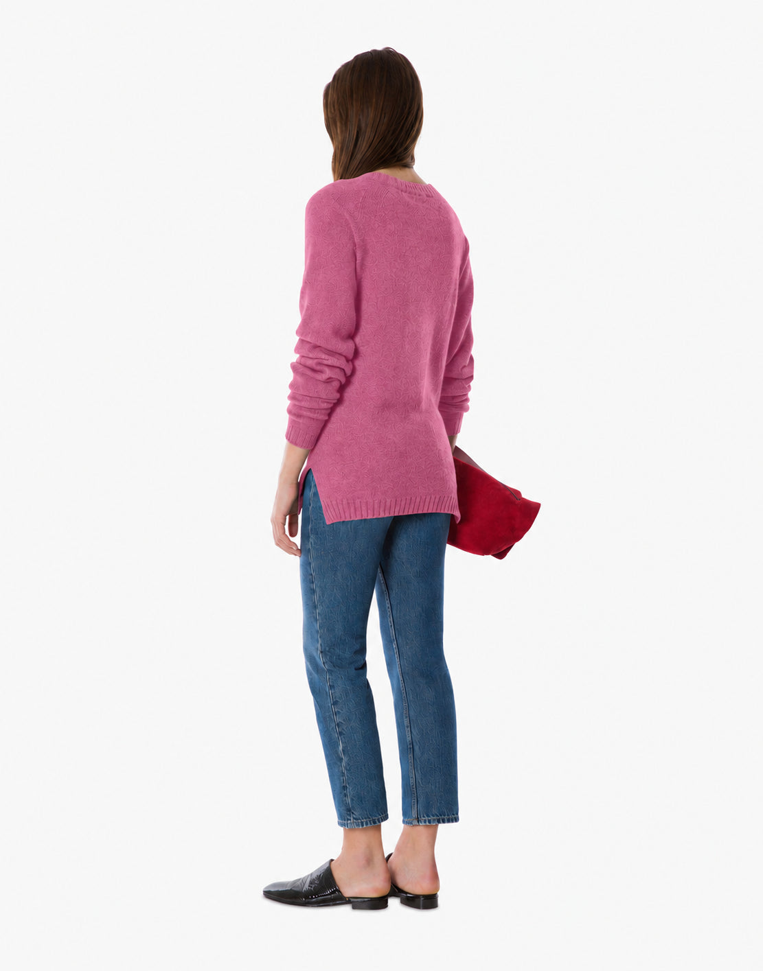 Pull en cachemire avec logo - Pink