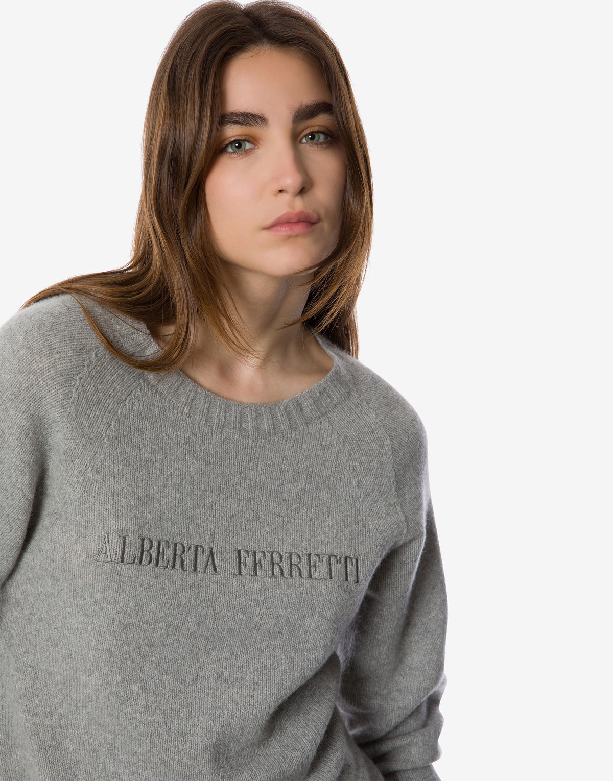 Pull en cachemire avec logo - Grey