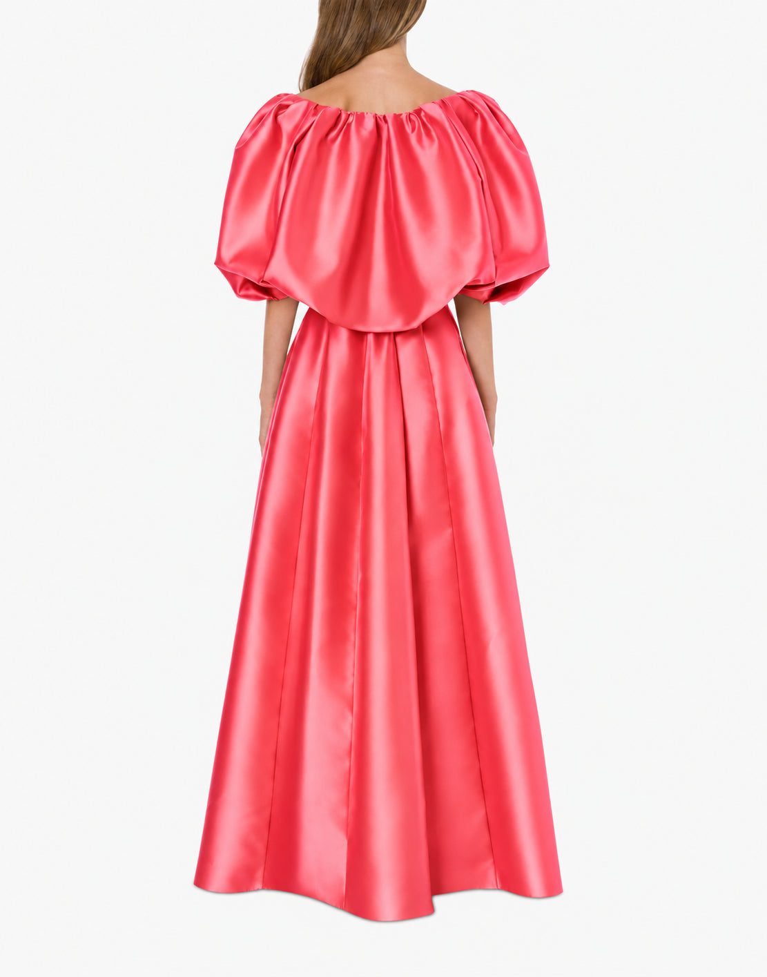 Cape mikado à manches bouffantes - Fuxia
