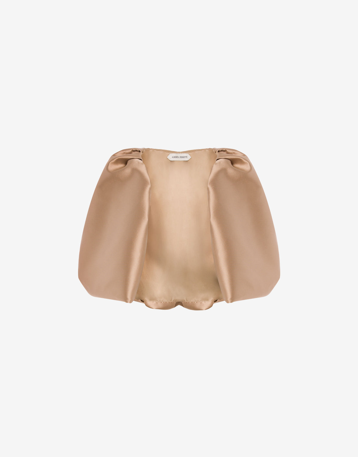 Cape mikado à manches bouffantes - Beige