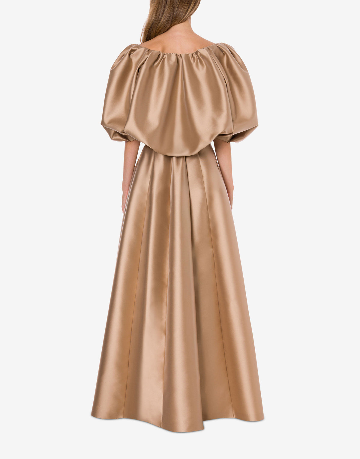 Cape mikado à manches bouffantes - Beige
