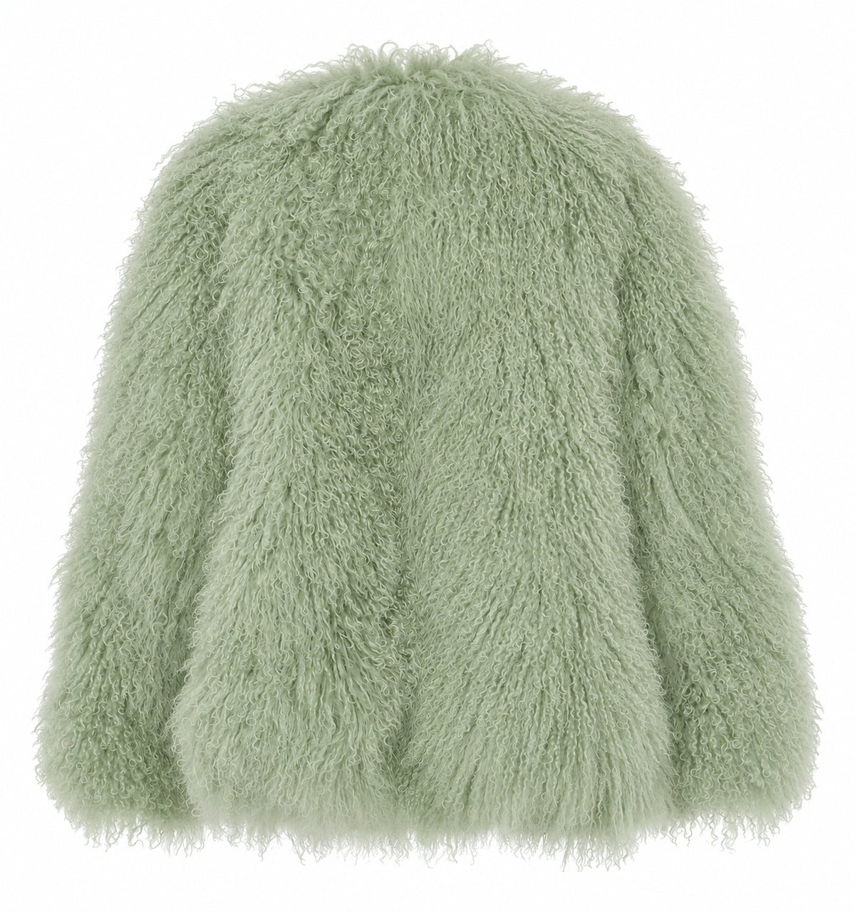 Veste Effet Fourrure Bouclée - Green