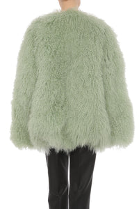 Veste Effet Fourrure Bouclée - Green