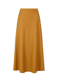 Jupe longue à enfiler en laine - Beige