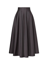 Jupe midi en laine et soie - Grey