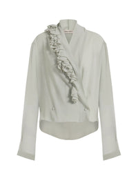 Chemise à col v florale - Ice Grey