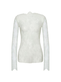 Top en dentelle transparente - Ice Grey