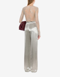 Top en dentelle transparente - Ice Grey