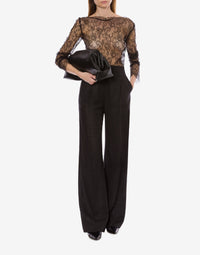 Top en dentelle transparente - Black