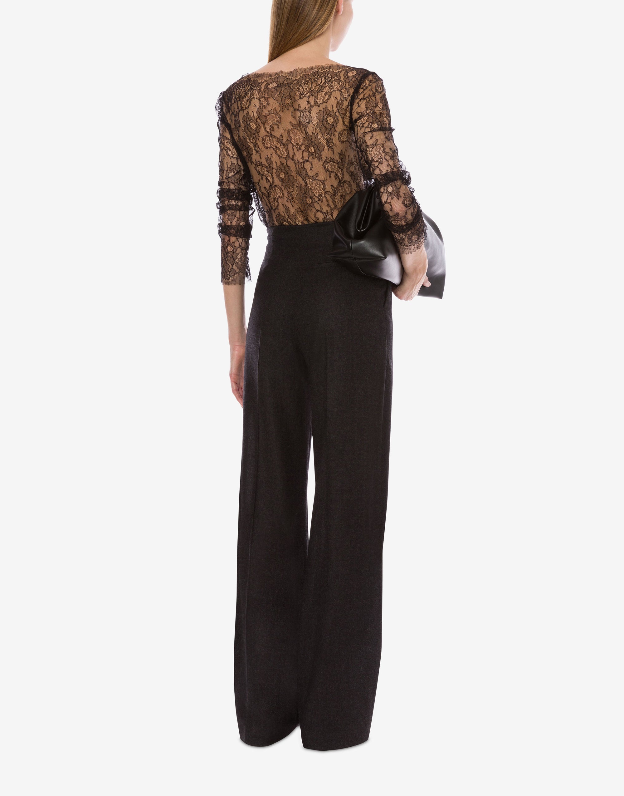 Top en dentelle transparente - Black