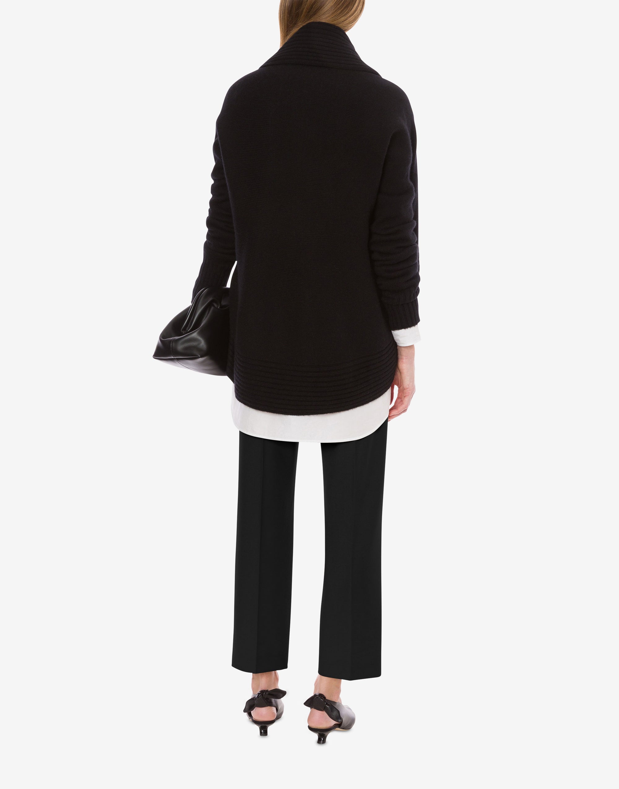 Chemise en popeline de coton avec nœud de cravate - White