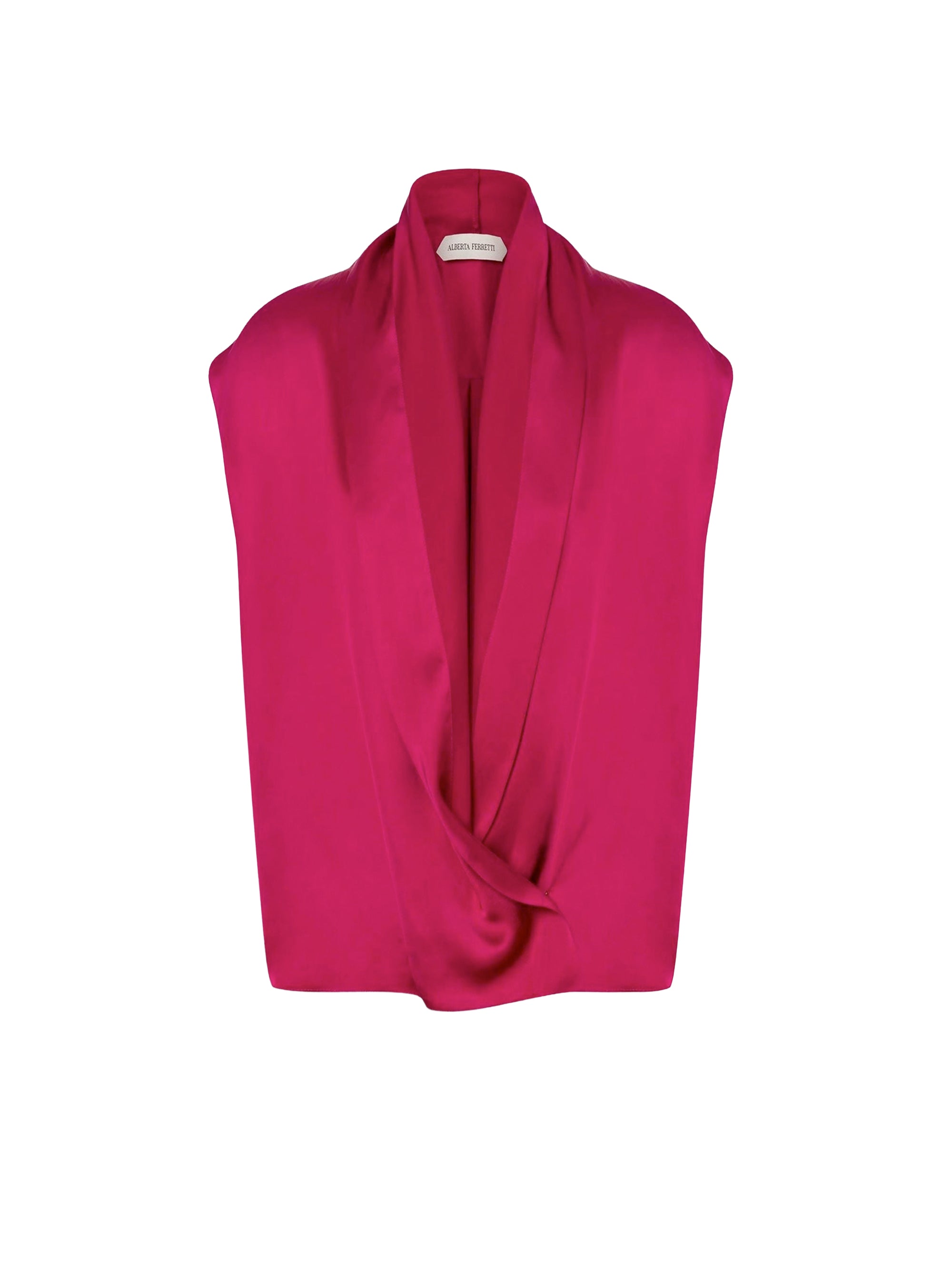 Chemise en satin brillant - Fuchsia