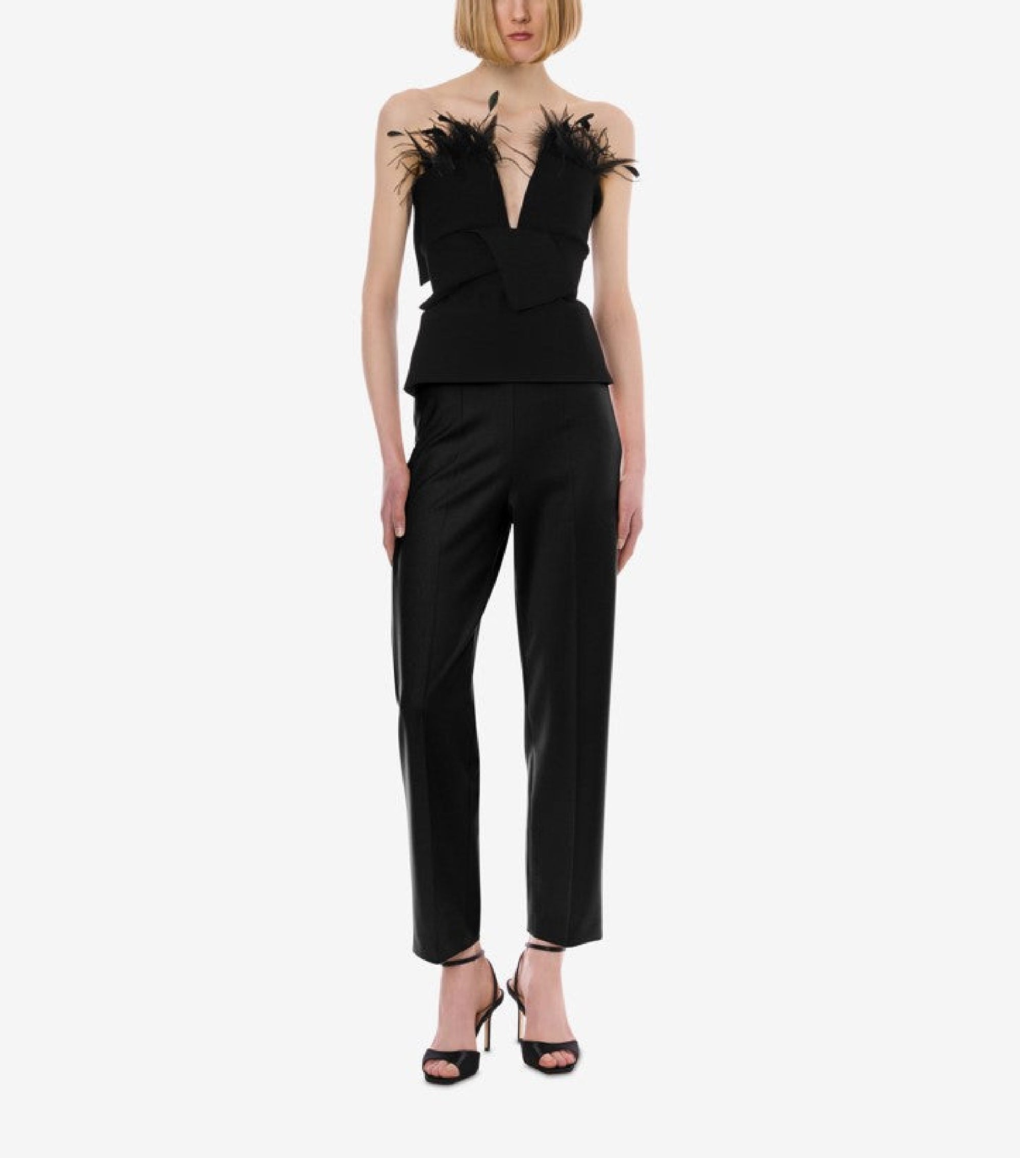 Pantalon en laine extensible - Black