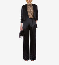 Pantalon en satin brillant - Black