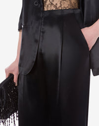 Pantalon en satin brillant - Black