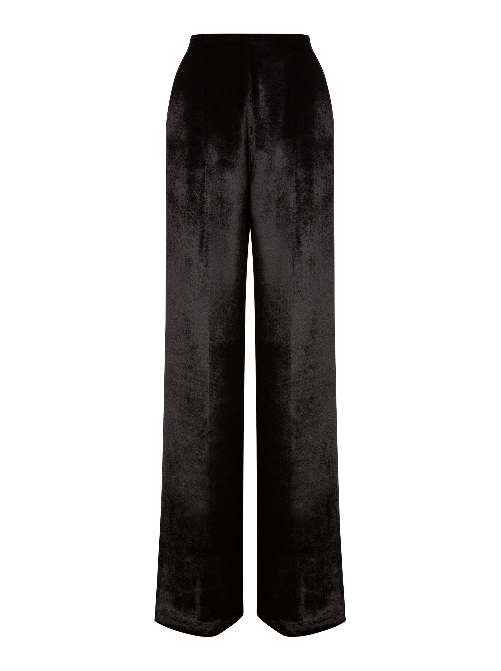 Pantalon en velours brillant - Black