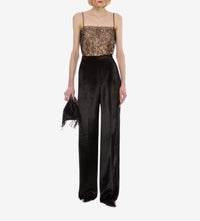 Pantalon en velours brillant - Black