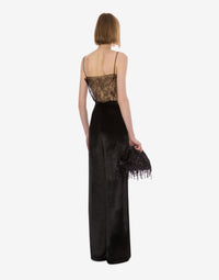 Pantalon en velours brillant - Black